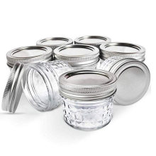 Customization Small Empty Mini Glass Mason Jar with Metal Lid for Jam Jelly